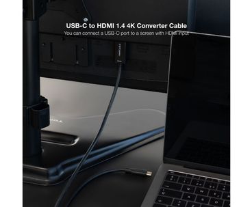 CONVERSOR USB-C A HDMI 1.4 4K 1.8M NEGRO NANOCABLE