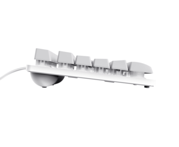 KIT GAMING GXT 794W TECLADO WIRED + RATON WIRELESS + ALFOMBRILLA BLANCO TRUST