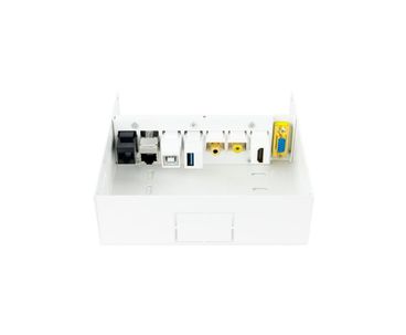 CAJA CONEXION MULTIMEDIA BLANCO NANOCABLE