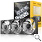 KIT 3 VENTILADORES AUXILIAR C120R A-RGB NEGRO ANTEC